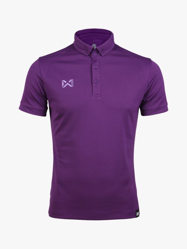 POLO SPORT WARRIX WA-PLA024 BUBBLE VV เสื้อโปโลสปอร์ต เสื้อคอกปก สีม่วง
