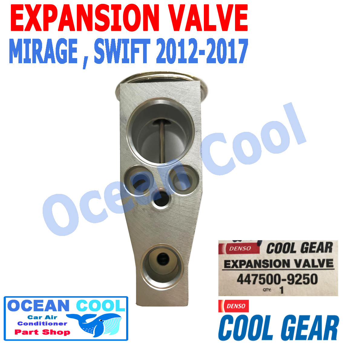 วาล์ว บล็อค มิตซูบิชิ มิราจ 2012 - 2017 ซูซูกิ สวิฟ อีโก้คาร์ 2012 - 2017, โตโยต้า อัลติส 2014 , รีโว่ 2007 , คัมรี่ 2007 ,วีออส 2013-2018 EV0013 Cool Gear 447500-9250 EXPANSION VALVE Mitsubishi Mirage , suzuki swift eco car 2013 2014 2015 2016 Oecan cool