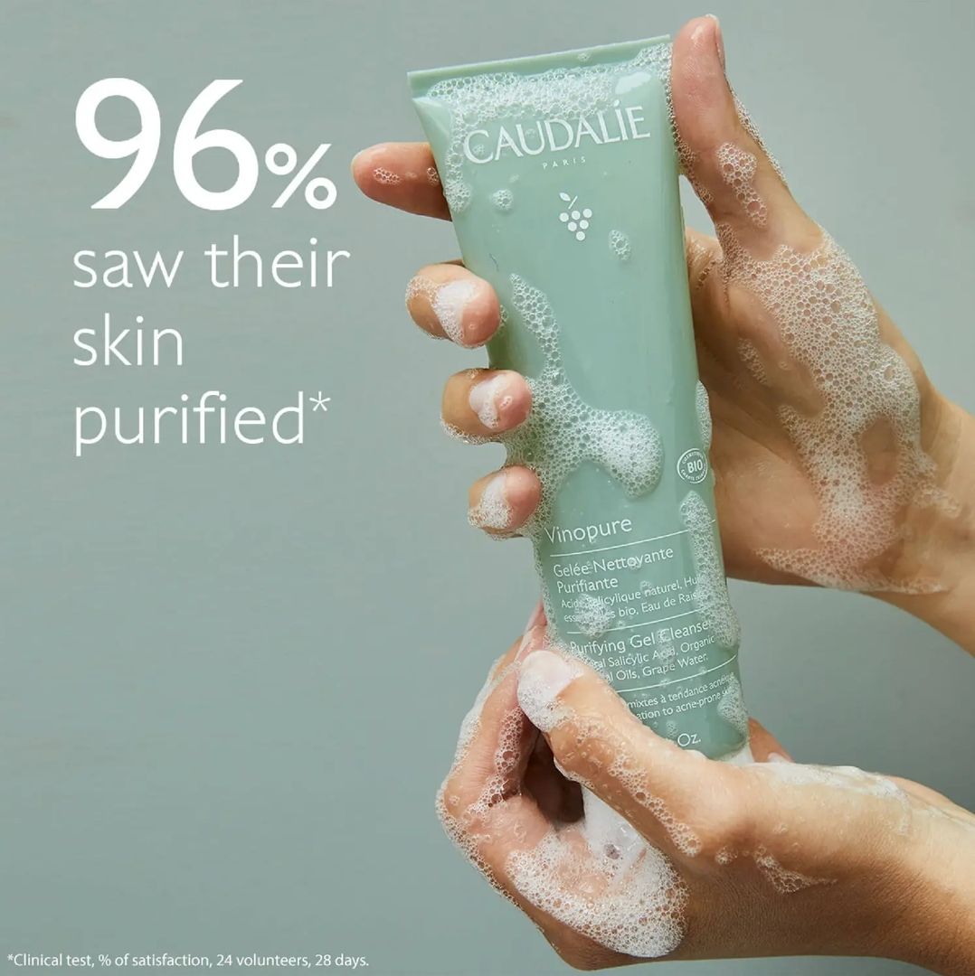 Caudalie Vinopure Purifying Gel Cleanser 150ml. คลีนเซอร์เจลทำความสะอาดผิวหน้า