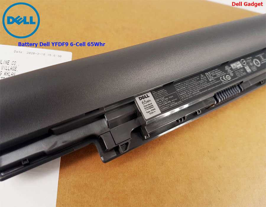 Battery Dell Latitude 3350, 6-Cell, 65Wh, แบตเตอรี่ Dell YFDF9 ของแท้รับประกันศูนย์ Dell Thailand On-site Service