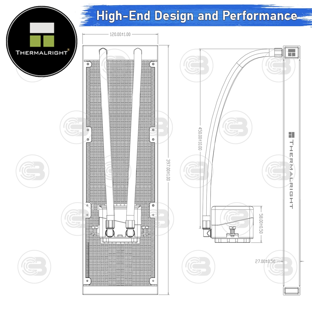 [CoolBlasterThai] Thermalright FROZEN VISION 360 BLACK V2 ARGB AIO Liquid CPU Cooler (AM5/LGA1851 Ready) ประกัน 6 ปี