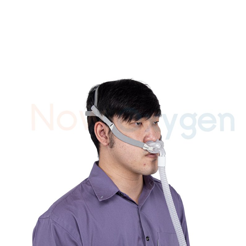 หน้ากากชนิดสอดจมูกสำหรับเครื่อง CPAP Bipap (Nasal Pillow Mask YP-01)