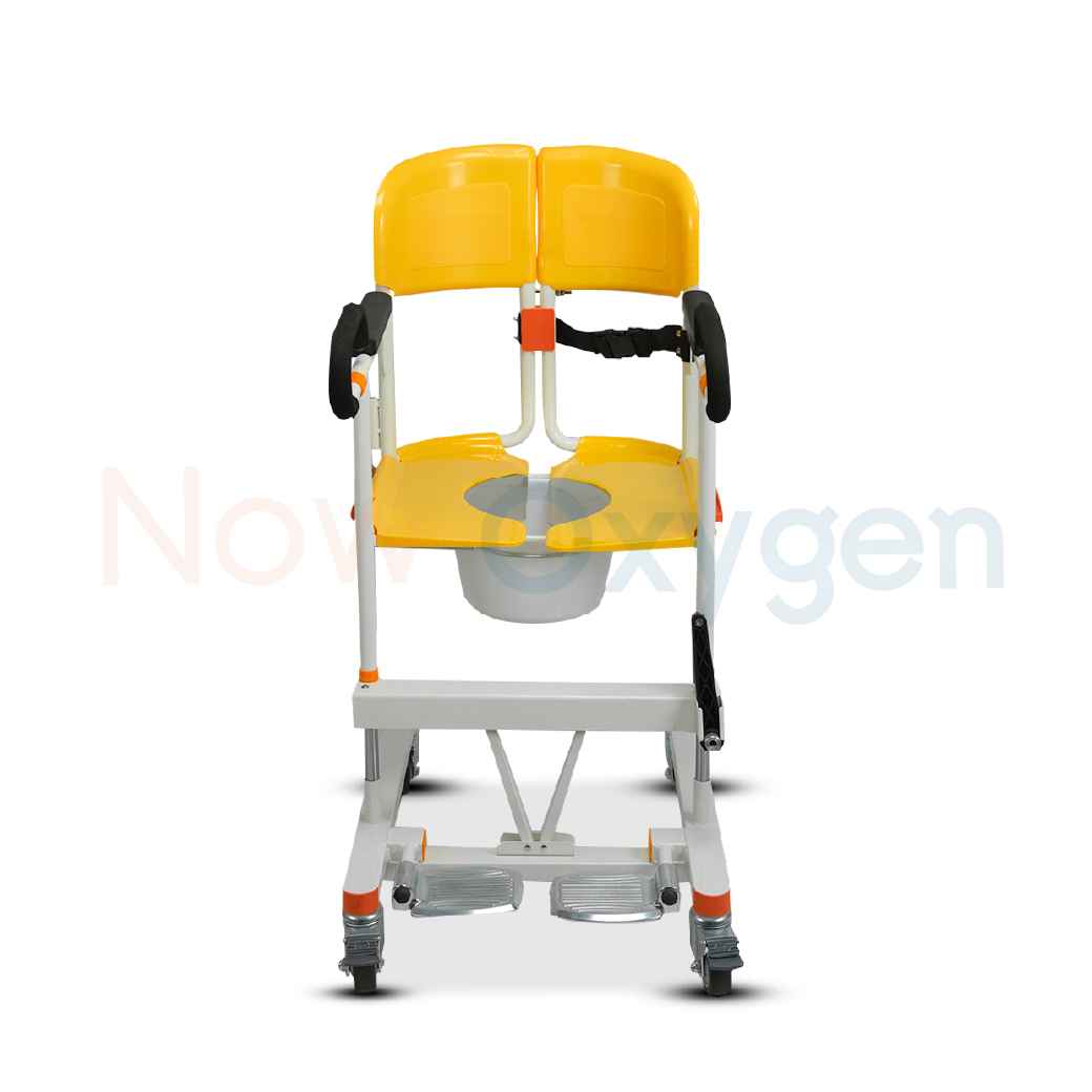 รถเข็นเคลื่อนย้ายผู้ป่วย อเนกประสงค์ รุ่นปรับมือหมุน (รับประกัน 2 ปี)