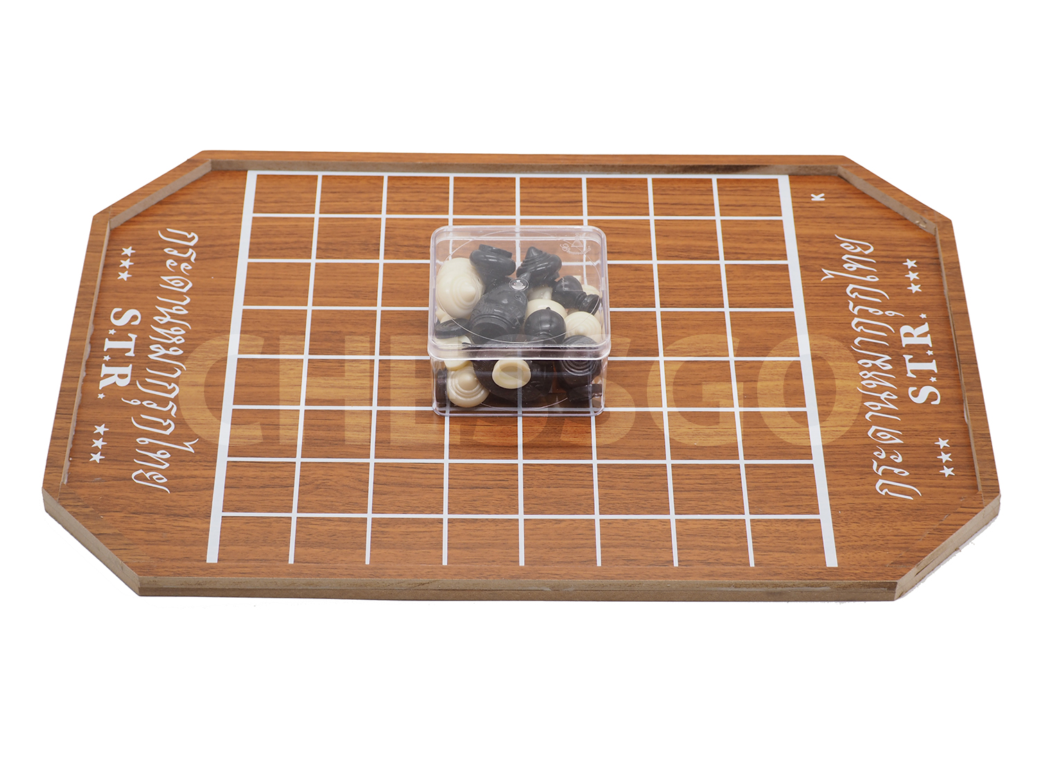 ชุดหมากรุกไทย(กระดานไม้อัดSTR+ตัวพลาสติกbermuda)