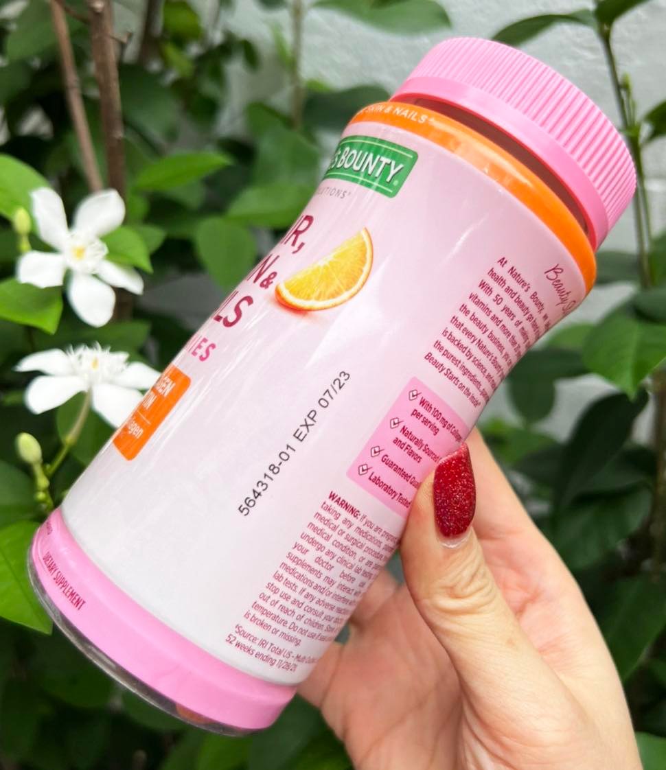 Nature’s Bounty, Optimal Solutions, Hair, Skin And Nails Tropical Citrus Flavored, (80Gummies) เยลลี่บำรุง ผม ผิว เล็บ