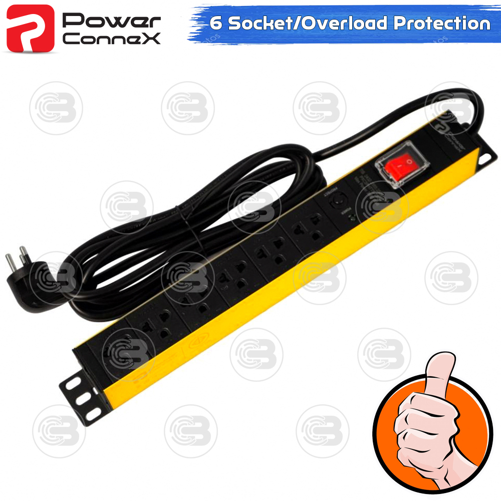 [CoolBlasterThai] PowerconneX Power plug Double Protection 6-WAY 3M (PXC5PHTTS-TS06)