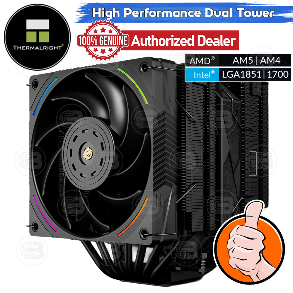 [CoolBlasterThai] Thermalright Royal Pretor 130 Ultra BLACK CPU Heat Sink (AM5/LGA1851 Ready) ประกัน 5 ปี