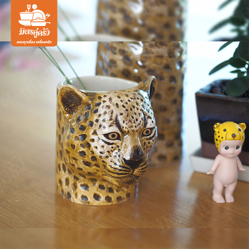 แจกันเสือดาว งานแอนทีค Handmade