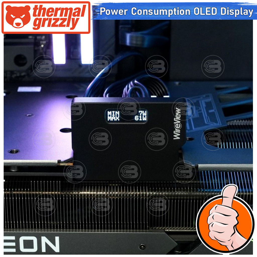 [CoolBlasterThai] Thermal Grizzly WireView (WV3x8R) 3x8Pin PCIe Reversed GPU Power Consumption OLED Display