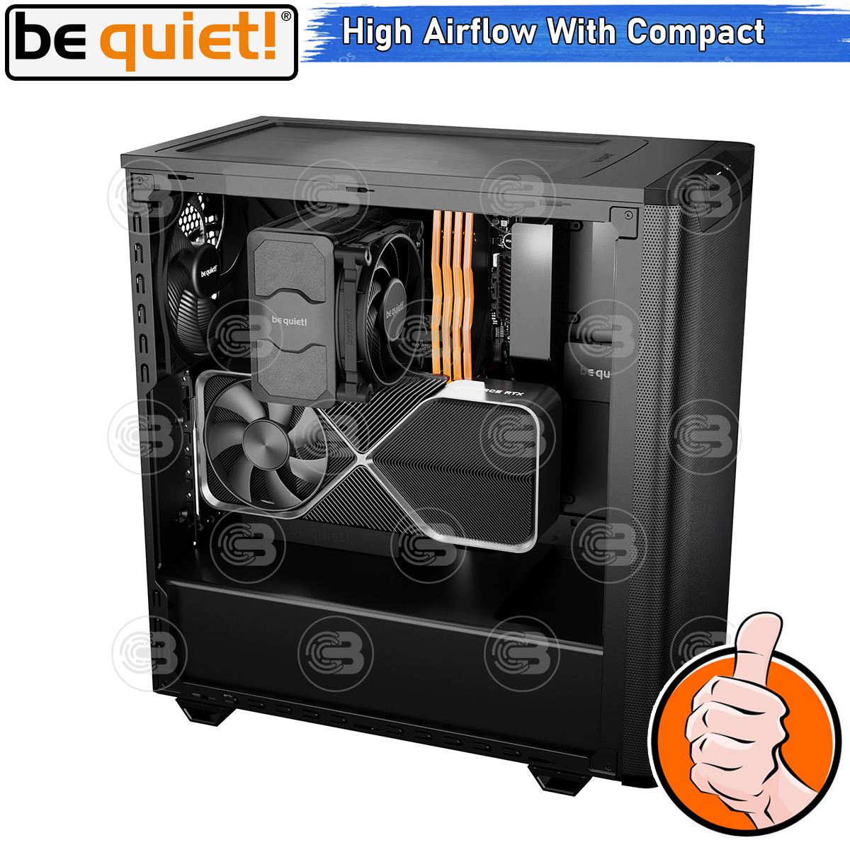 [CoolBlasterThai] Be Quiet PURE BASE 501 Airflow Window Black PC Case (BGW74) ประกัน 3 ปี