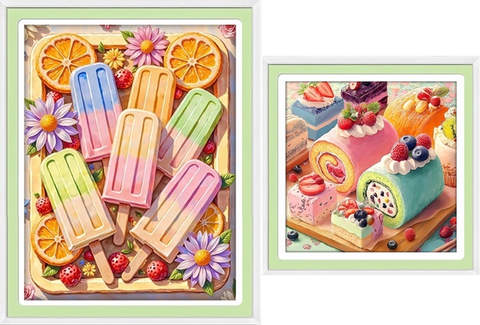 Ice cream and dessert (พิมพ์ลาย)