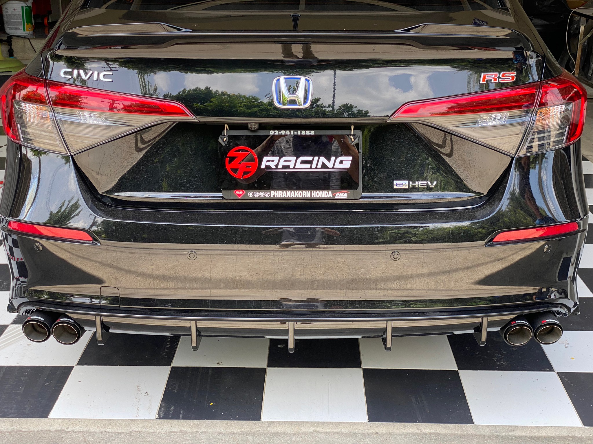 ชุดลิ้นหลัง ดิฟฟิวเซอร์ Civic FE 2022 พร้อมชุดท่อคู่