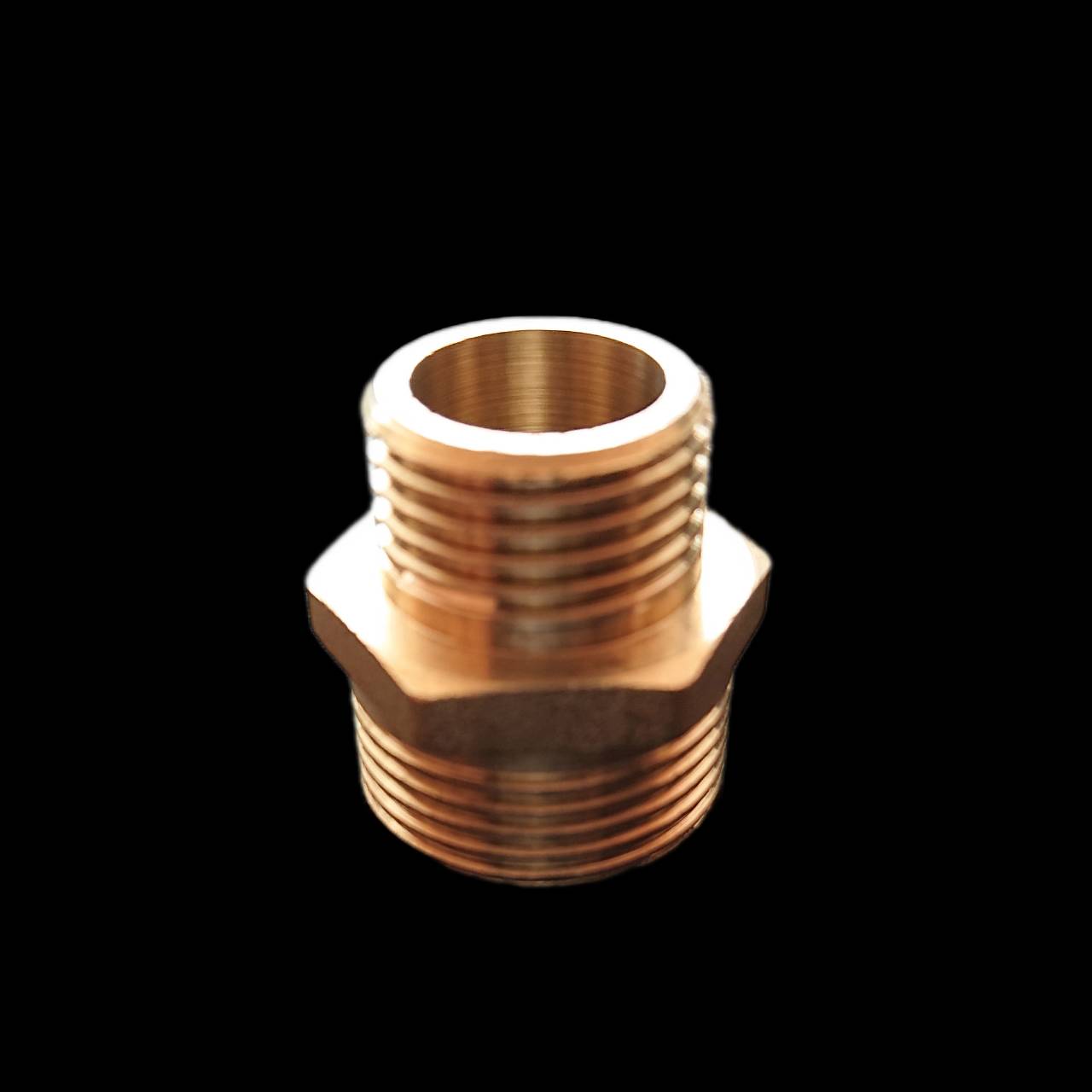 ทองเหลือง ข้อต่อตรง6หุนลด4หุน เกลียวนอก นิปเปิ้ล #060425