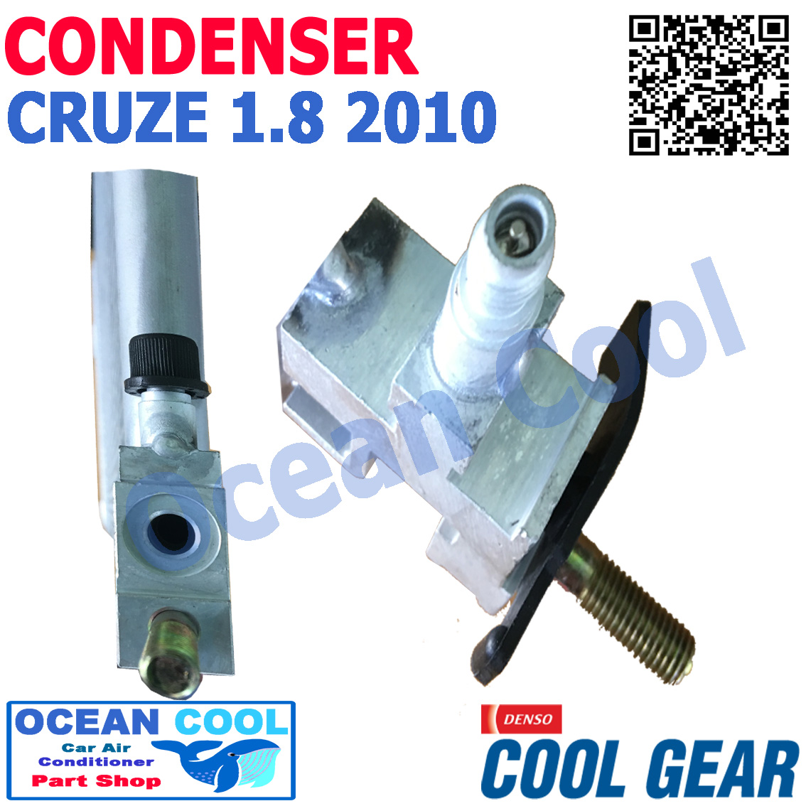 แผงแอร์ เชฟโรเลต ครู๊ซ ปี 2010 -2016 เครืองยนต์ 1.8 รหัสสินค้า DI447770-7760 COOL GEAR CD0003 Condenser chevrolet CRUZE 1.8 2010 2011 2012 2013 2014 2015 2016 แผงคอนเดนเซอร์ หรือ แผงคอยล์ร้อน อะไหล่ แอร์ รถยนต์