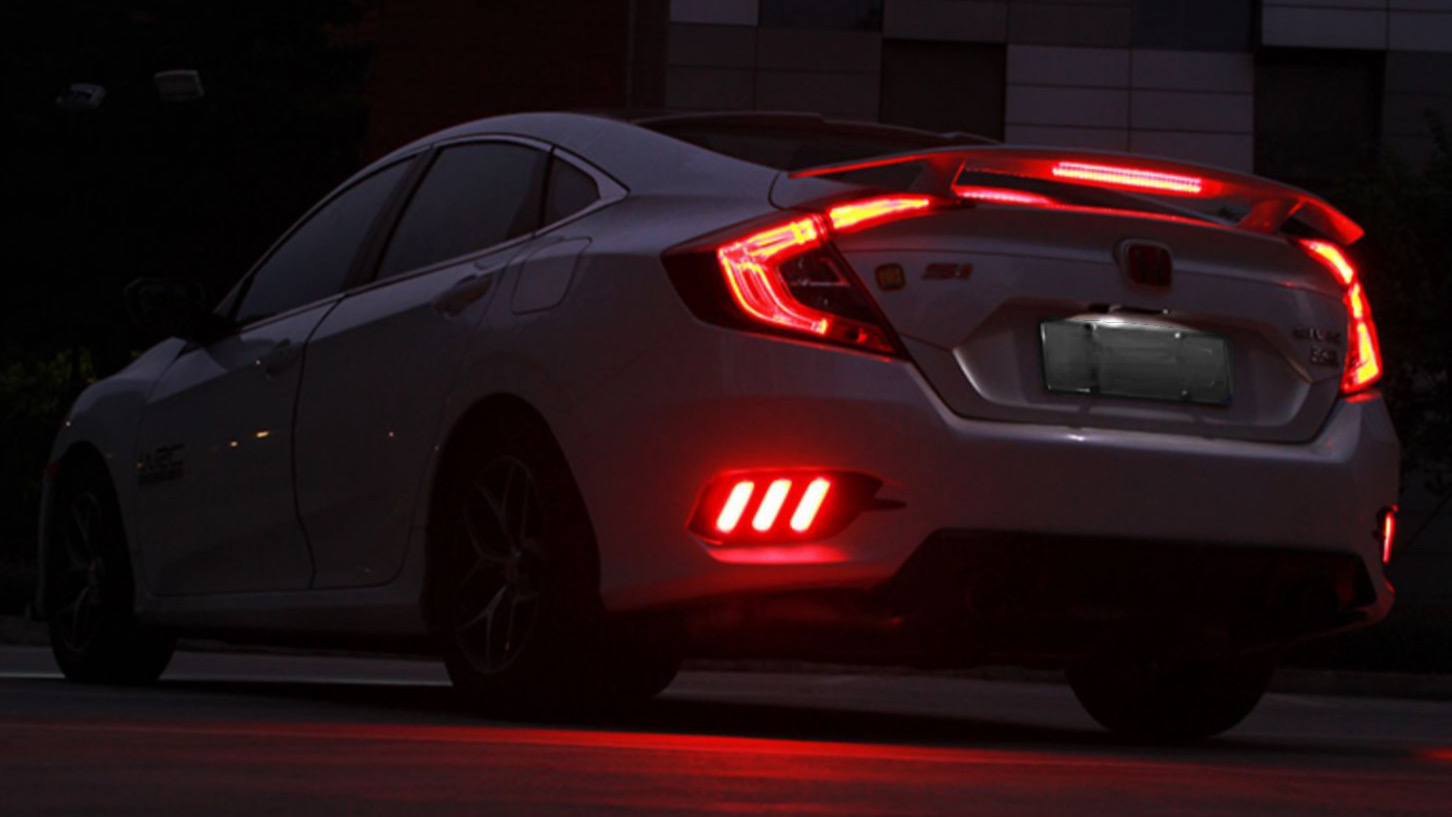 ไฟทับทิมท้าย ไฟกันชนท้าย CIVIC FC ทรง MUSTANG รับประกัน 1 ปี