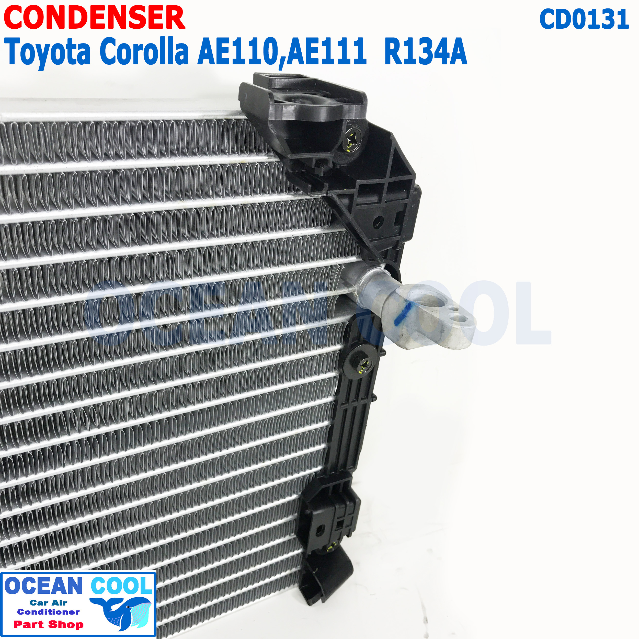 แผงแอร์ โตโยต้า โคโรล่า 1996 - 2000 AE110 AE111 CD0131 DENSO TG446700-83904W CONDENSOR FOR TOYOTA Corolla Hitaq โฉม ตูดเป็ด ไฮทอร์ค รังผึ้งแอร์ แผงรังผึ้ง แผงคอยล์ร้อน