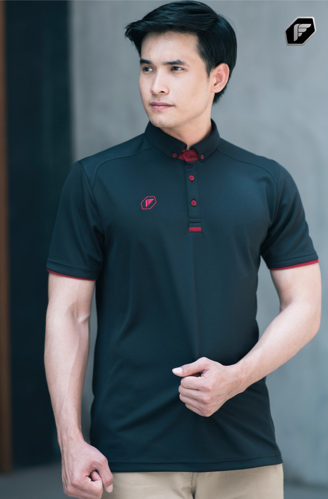 POLO SPORT Pegan 16-21053 เสื้อโปโลสปอร์ต เสื้อทีม เสื้อคอปก ยูนิฟอร์ม สีดำ