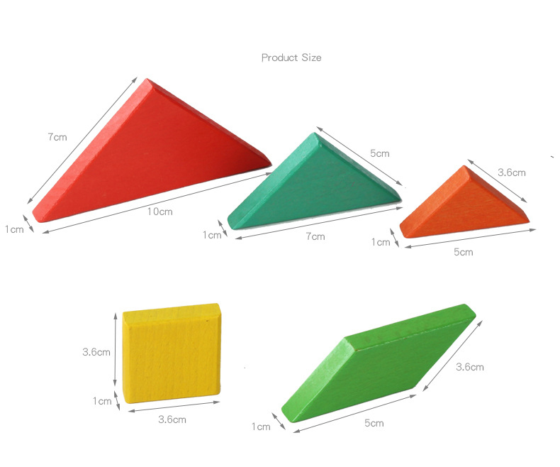 แทนแกรมไม้ Colorful Tangram