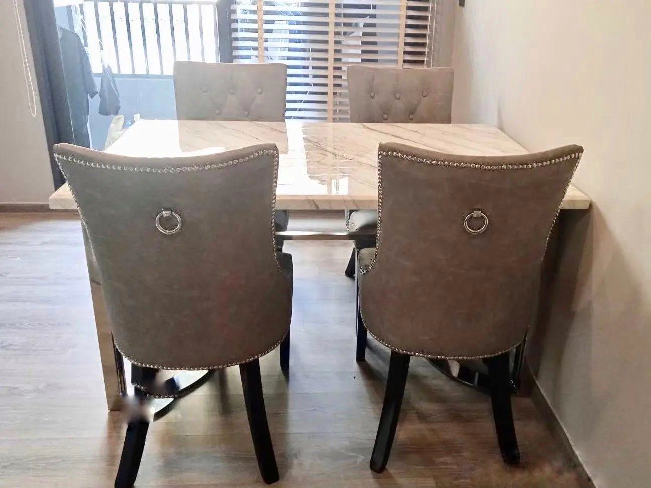 โต๊ะกินข้าว หน้าหินอ่อนแท้