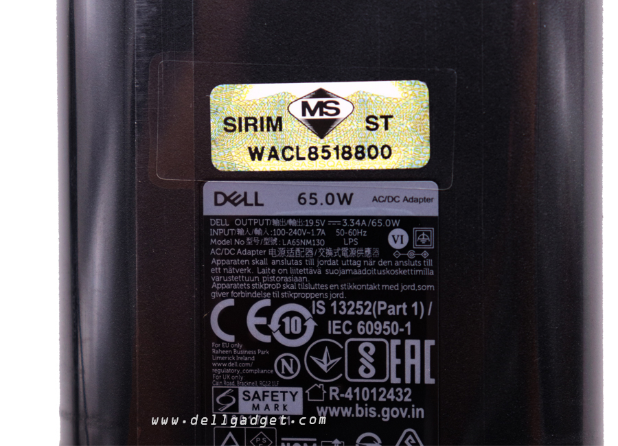 Adapter Dell Latitude E7440 19.5V 3.34A 65W สายชาร์จ โน๊ตบุ๊ค Dell 65W JNKWD แท้ประกันศูนย์ Dell Thailand ราคาไม่แพง