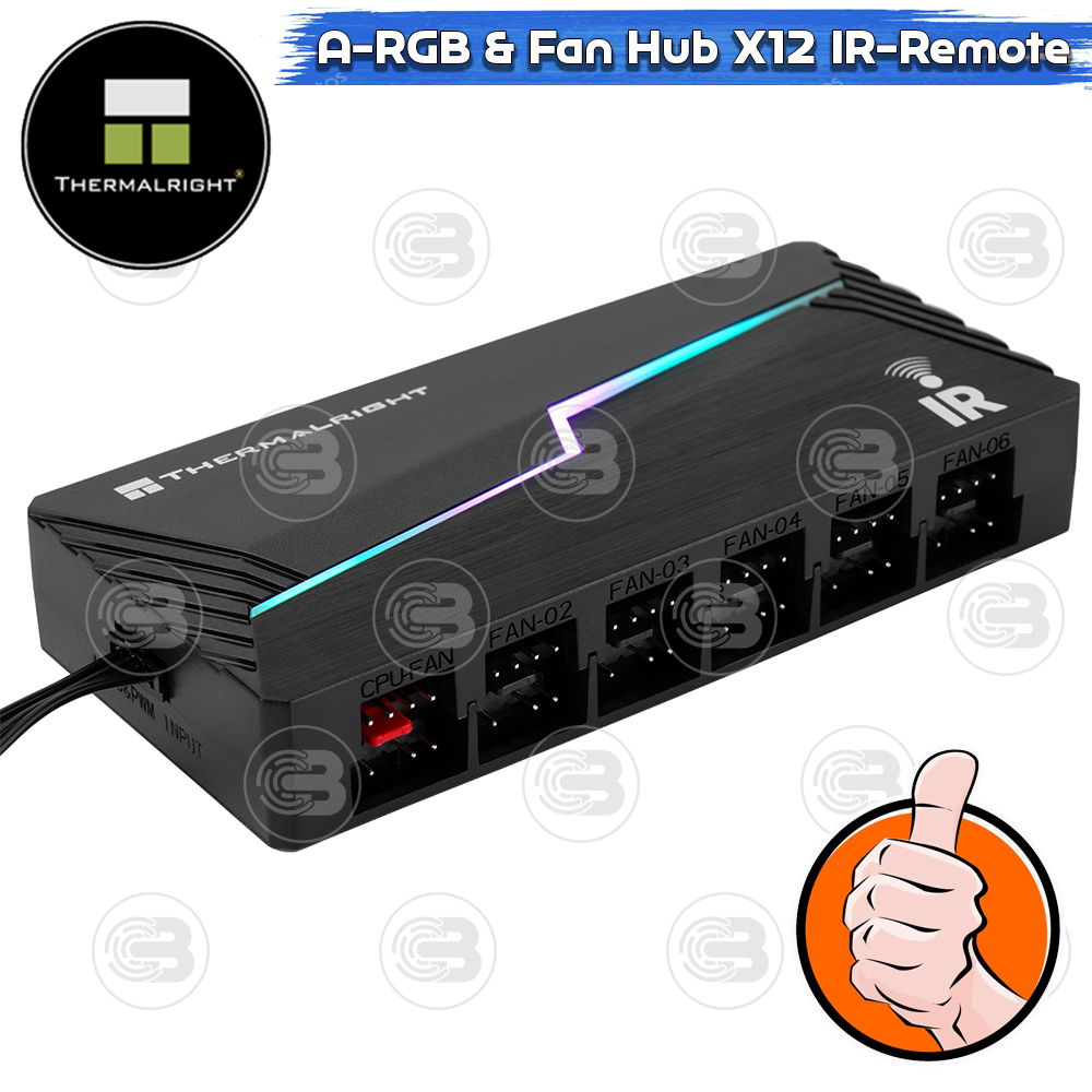 [CoolBlasterThai] Thermalright IR Remote PWM FAN and A-RGB HUB 12 Ports