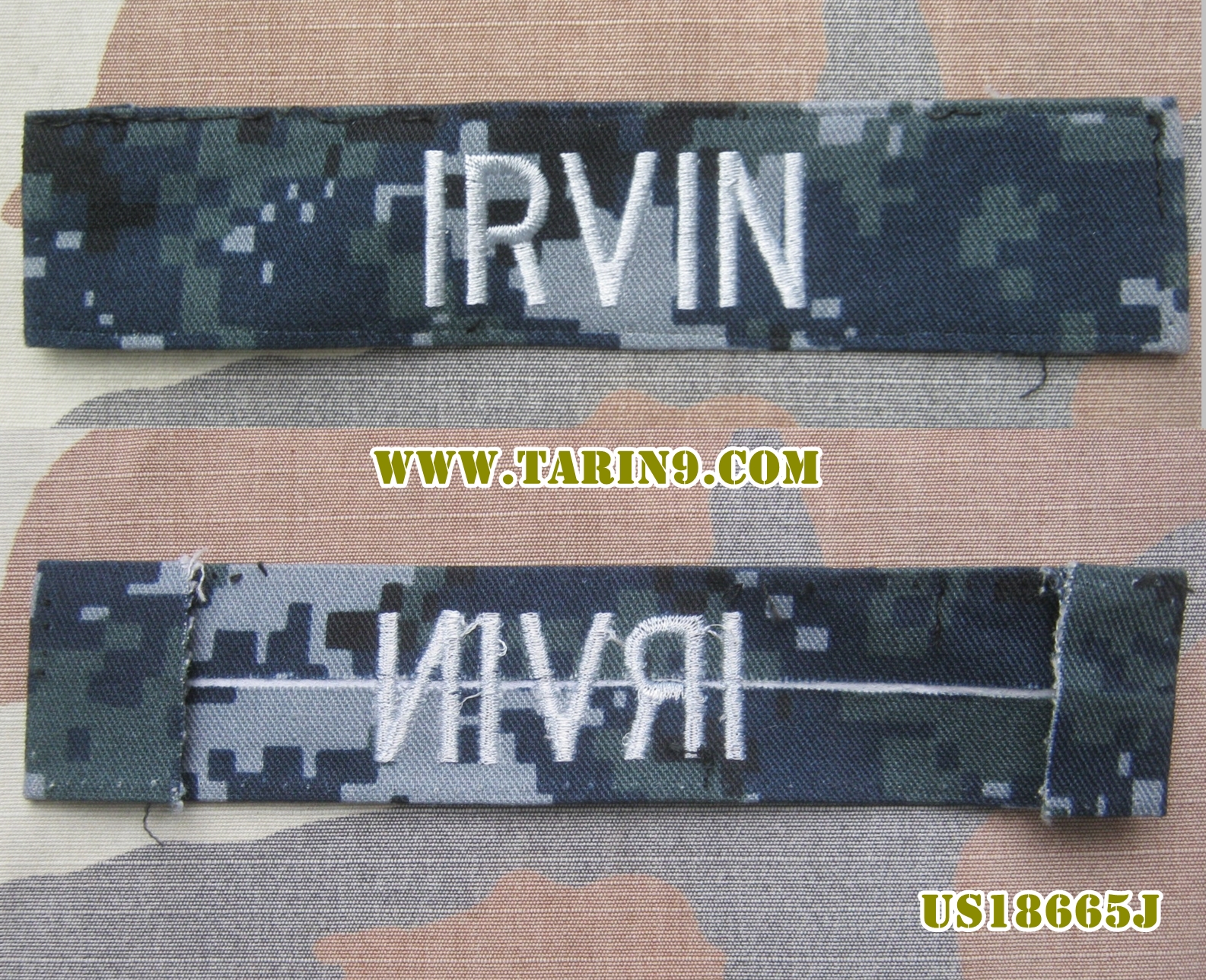 ป้ายชื่อ ชุดทหารเรือ สหรัฐ ชุด NWU-1 (or NWU Type I)