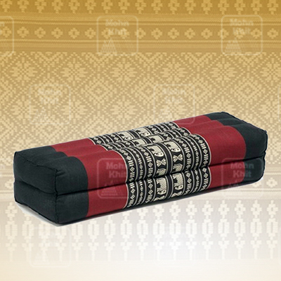 หมอนหนุนขนาดยาวกลาง 17x52x12 Cm,Thai Cotton Long Bolster Pillow Cushion Headrest Meditation.