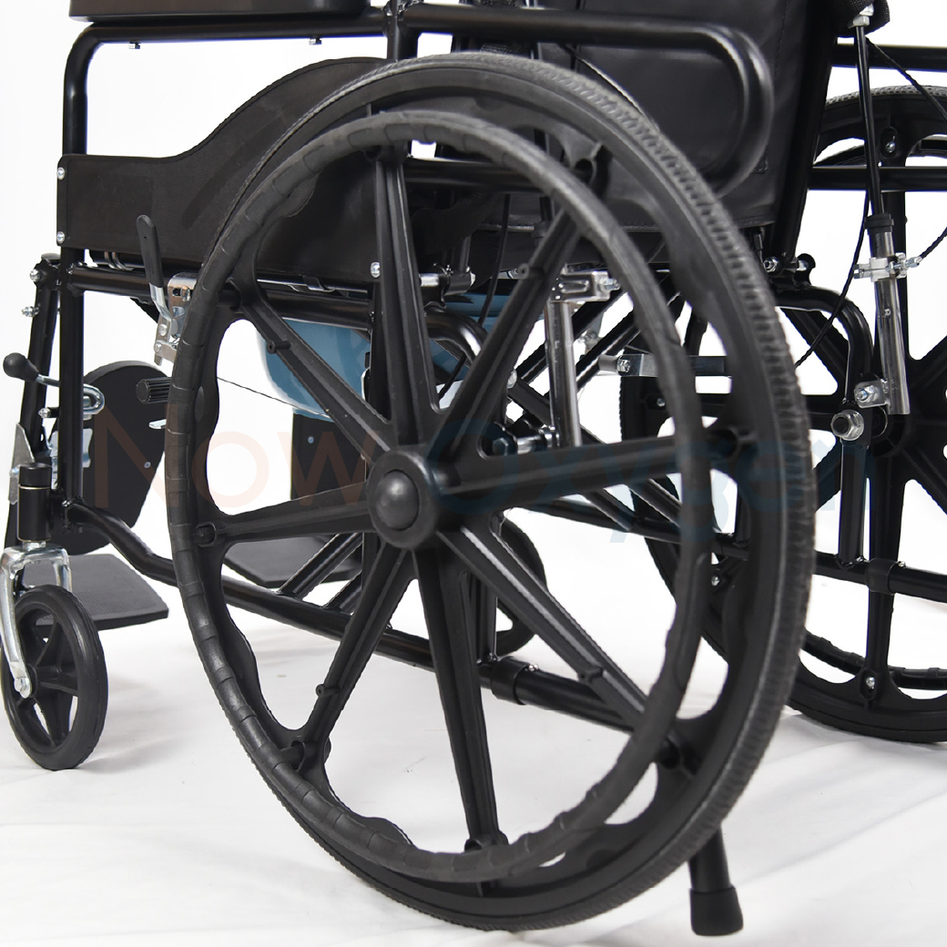 รถเข็นแมนนวล รุ่นพนักพิงสูง ปรับเอนนอน ปรับเหยียดขา (High Back Manual Wheelchair) รับประกัน 1 ปี