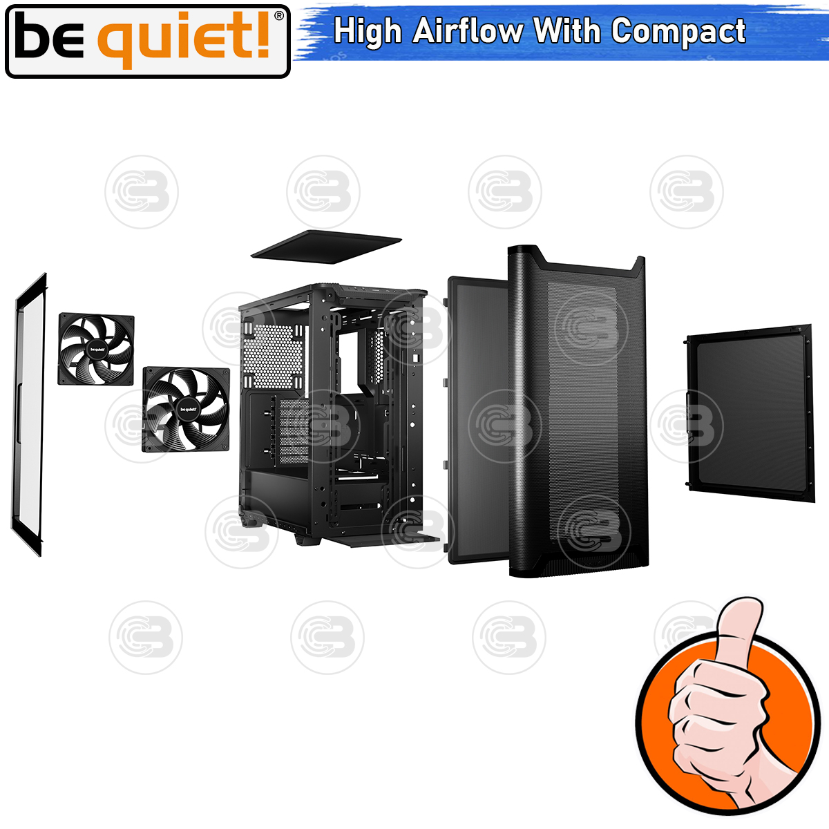 [CoolBlasterThai] Be Quiet PURE BASE 501 Airflow Window Black PC Case (BGW74) ประกัน 3 ปี