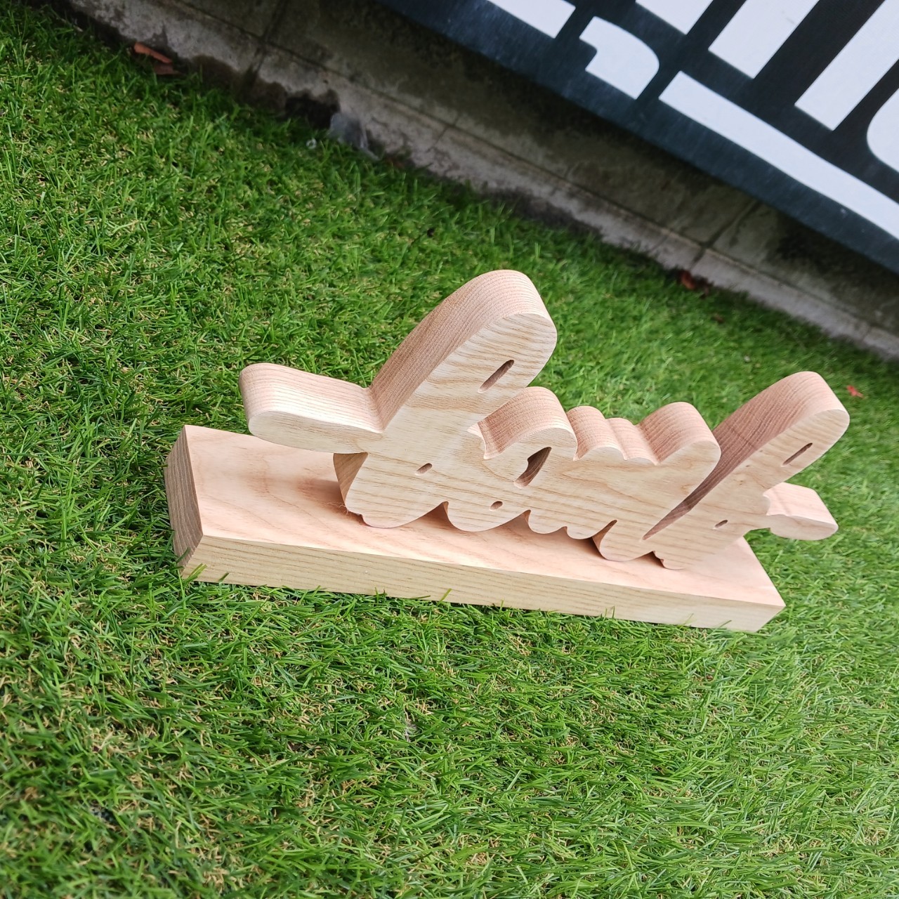 งานป้ายอักษรไม้ไดคัท ป้ายไม้สน