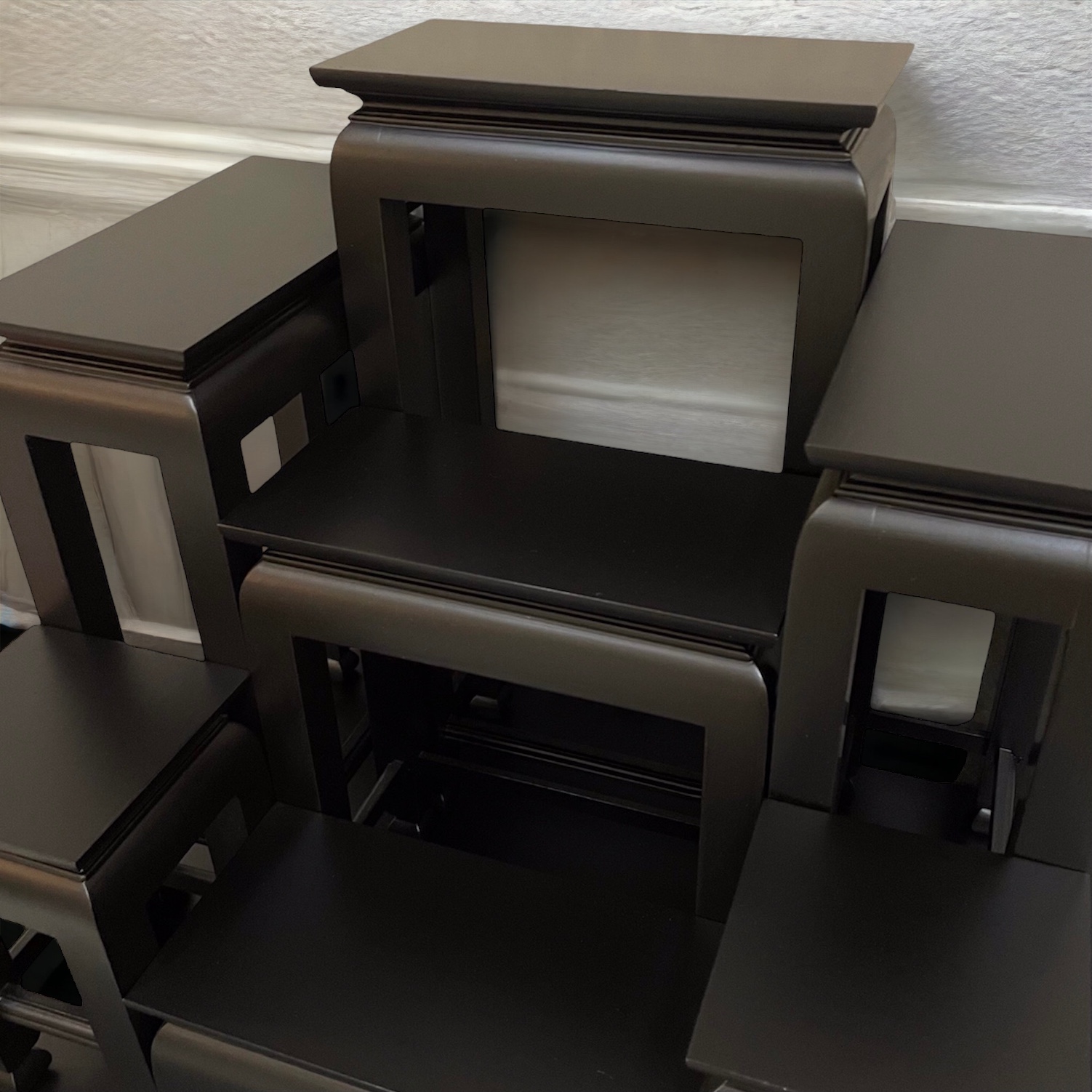 โต๊ะหมู่ 7 หน้า 6 ด้านโอ๊ค ขาตุ่ม