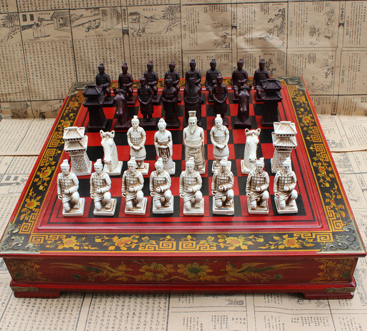 ชุดหมากรุกสากลกองทัพจีน Antique Chess Set