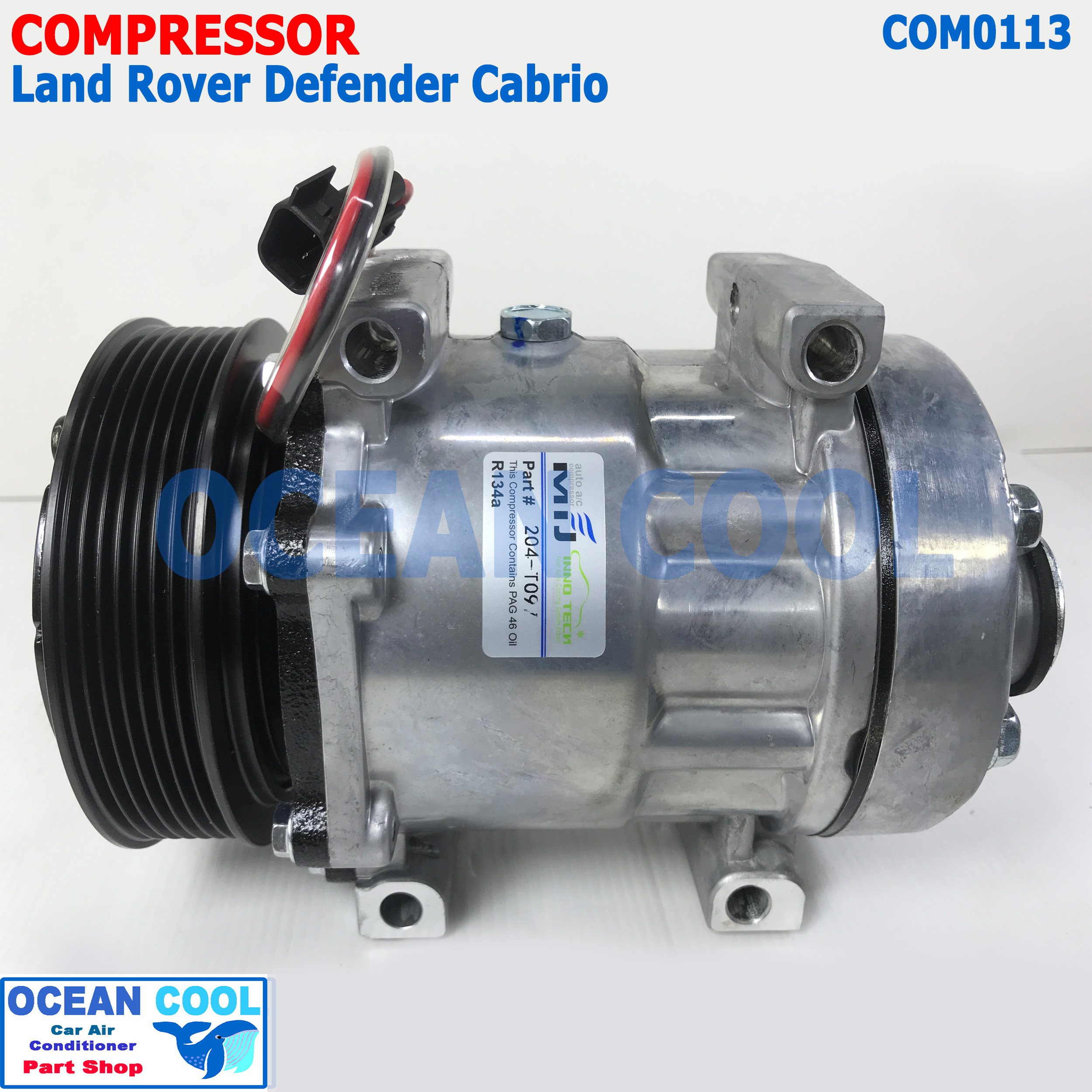คอมเพรสเซอร์ แลนด์โรเวอร์ ดีเฟนเดอร์ COM0113 SANDEN 7H15 compressorLand Rover Defender Cabrio คอมแอร์รถยนต์ คอมแอร์ คอมเพลสเซอร์ MIJ-T097