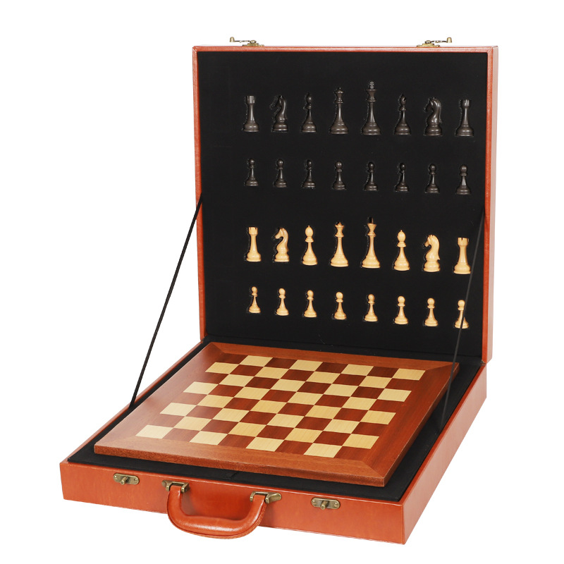 ชุดหมากรุกสากลไม้ Wooden Chess High-end Gift Box Set
