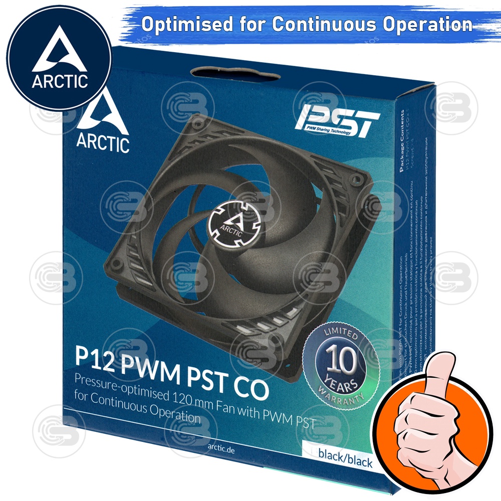 [CoolBlasterThai] ARCTIC P12 PWM PST CO Black (size 120 mm.) PC Fan Case ประกัน 6 ปี