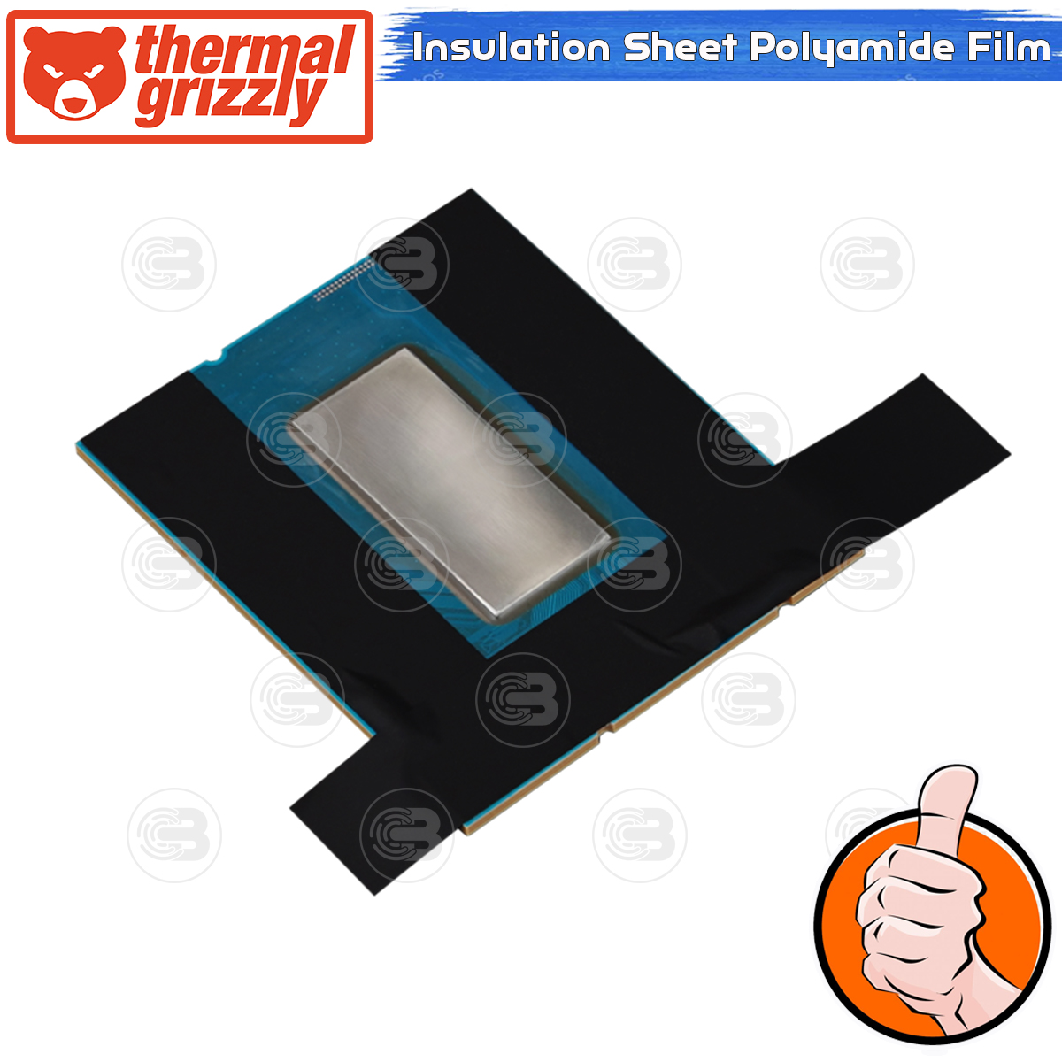 [CoolBlasterThai] Thermal Grizzly Kapton Insulation Sheet Black Edition Electrically Conductive Protection