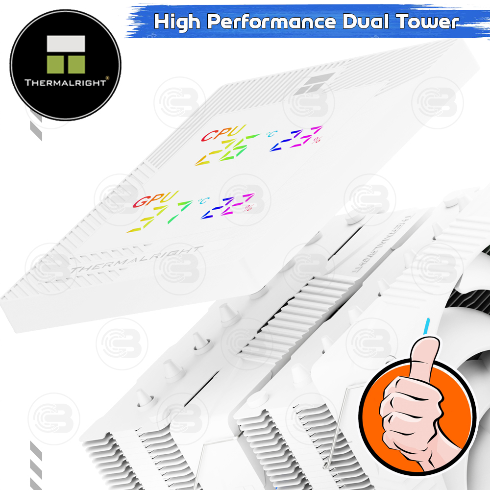 [CoolBlasterThai] Thermalright Phantom Spirit 120 DIGITAL SNOW CPU Heat Sink (AM5/LGA1851 Ready) ประกัน 3 ปี