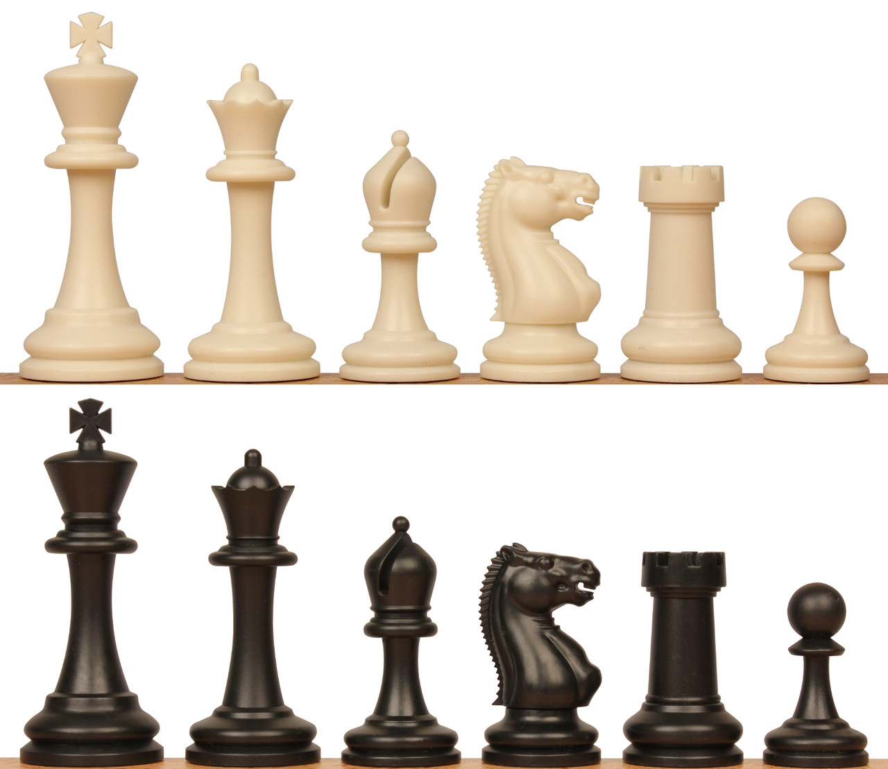 3 3/4" Master Series Triple Weighted Plastic Chess Pieces ตัวหมากรุกสากลมาสเตอร์