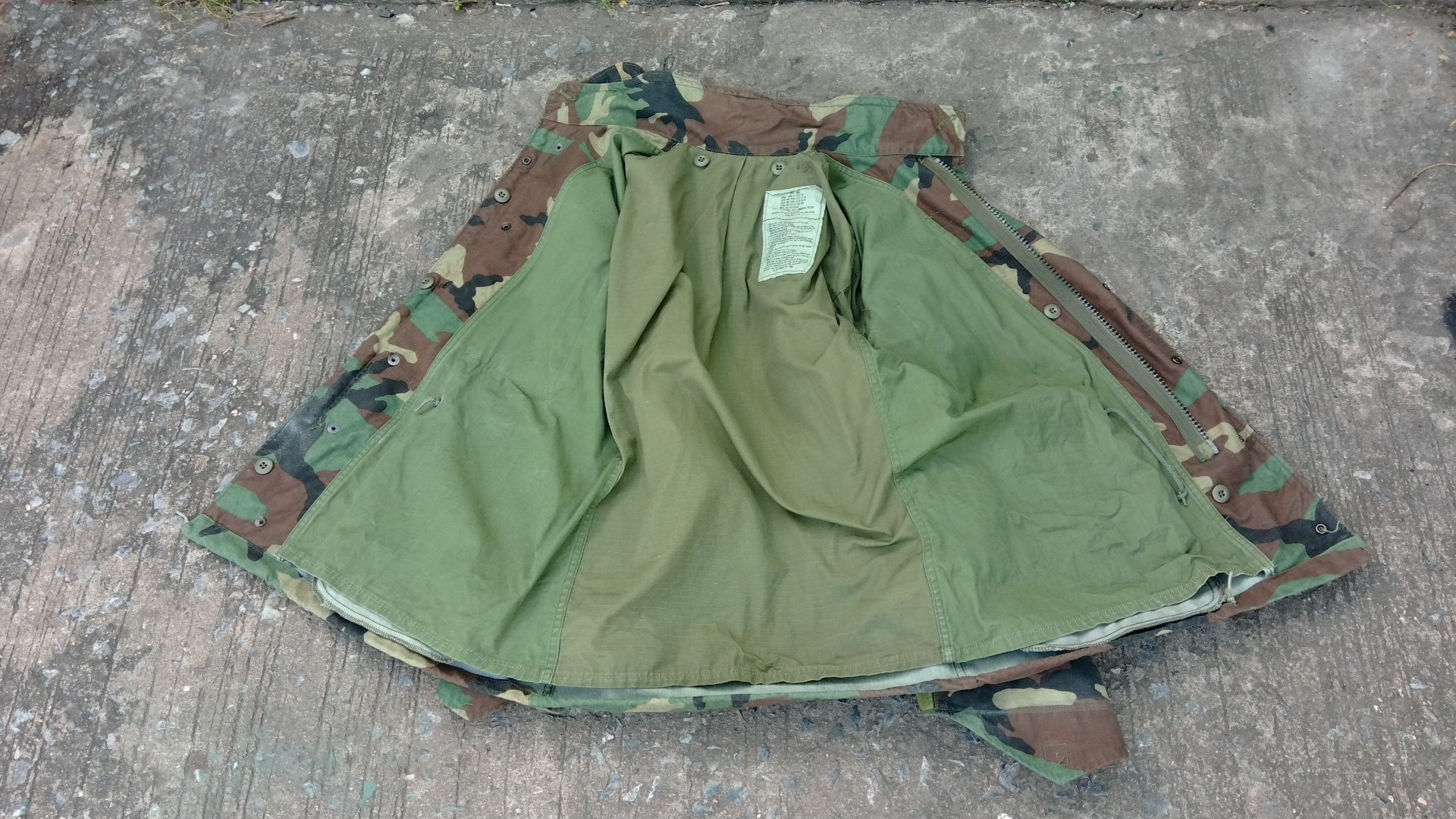 เสื้อทหาร M65 woodland Small short