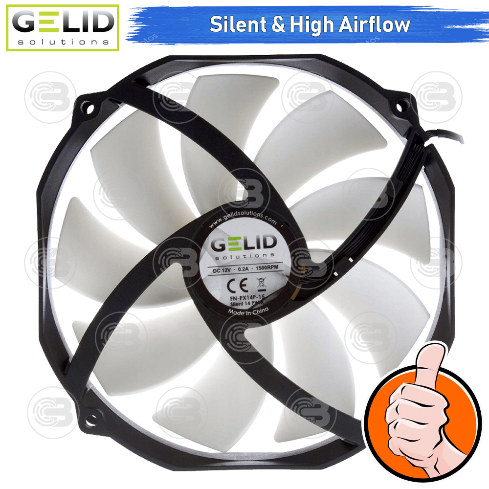 [CoolBlasterThai] GELID Silent Pro 14 Fan Case size 140 mm.(120mm compatible) ประกัน 5 ปี (FN-PX14P-15)
