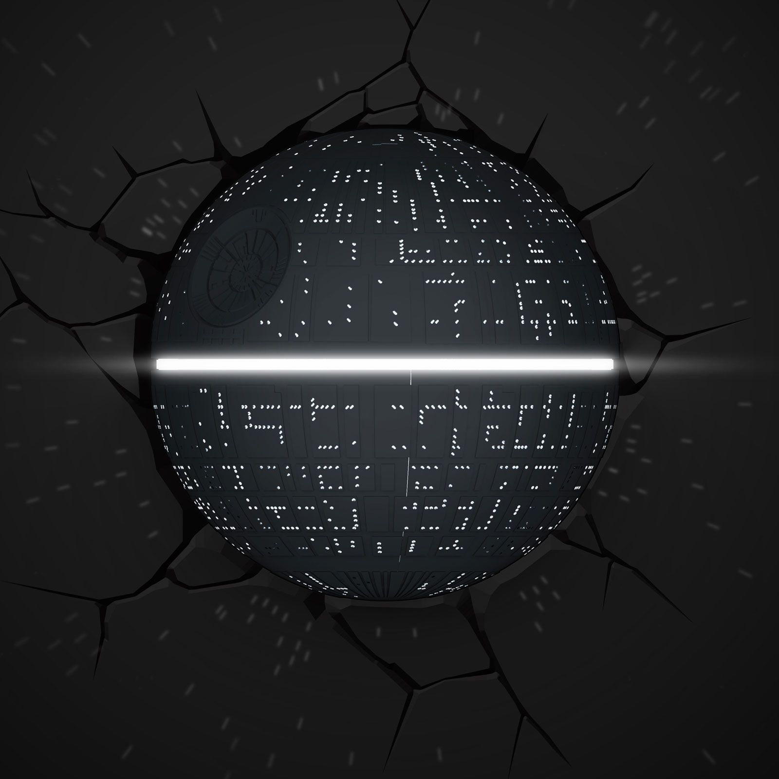 3D Wall Light โคมไฟทะลุผนัง Death Star l - Star Wars
