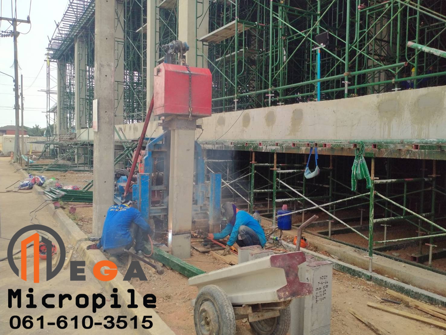 ตอก เสาเข็มไมโครไพล์ I26