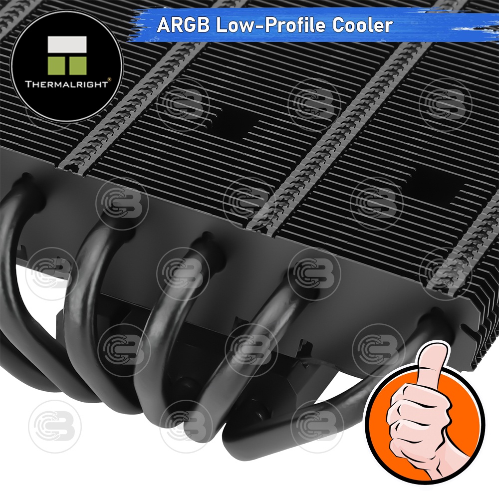 [CoolBlasterThai] Thermalright AXP120-X67 BLACK ARGB Low-Profile CPU Cooler with 6 Heatpipes (AM5/LGA1851 Ready) ประกัน 6 ปี