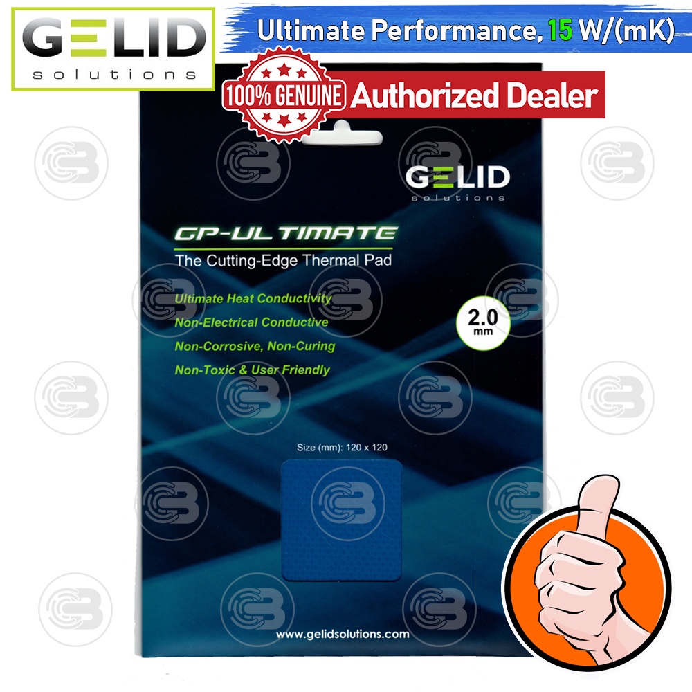 [CoolBlasterThai] GELID GP-ULTIMATE Thermal Pad 120x120x2.0 mm./15.0 W/mK (TP-GP04-S-D)