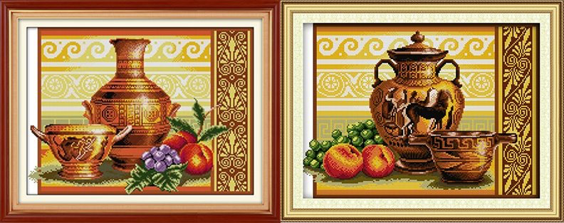 Pottery and fruit (เดี่ยว/คู่)(ไม่พิมพ์/พิมพ์ลาย)