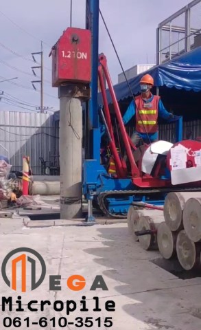 ตอกเสาเข็มสปันไมโครไพล์ (Spunmicropile) Dia.30 งานsafety