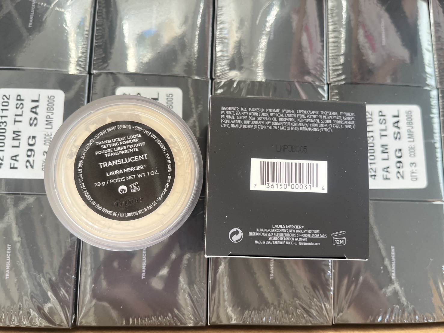 Laura Mercier Translucent Loose Setting Powder 29 กรัม แป้งฝุ่นขายดีอันดับ 1 ของแท้รับประกันคืนเงิน (ไม่มีพัฟฟ์)