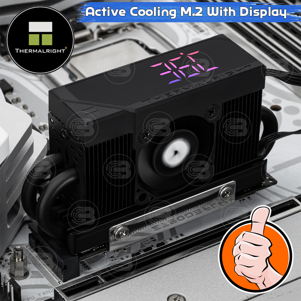 [CoolBlasterThai] Thermalright HR-10 2280 PRO Digital BLACK SSD M.2 COOLING KIT With Heatpipe