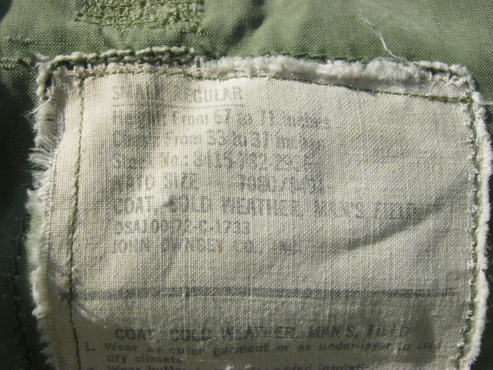 ขายแล้ว เสื้อทหาร M65 M651212625SR