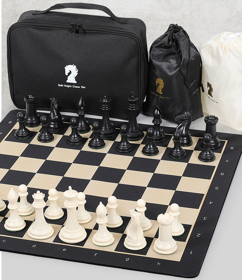 ชุดหมากรุกสากล Professional Chess Set (ตัวหมากรุก+กระดานยาง+กระเป๋า)